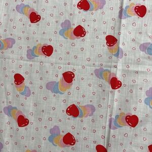 Vintage Valentines Day Hearts Fabric Wamsutta OTC - Bubble Hearts Balloon Hearts